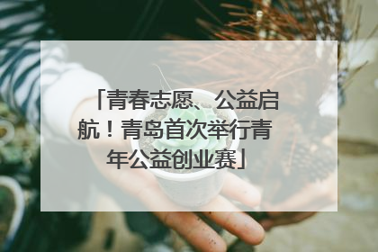 青春志愿、公益启航！青岛首次举行青年公益创业赛