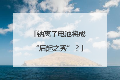 钠离子电池将成“后起之秀”？