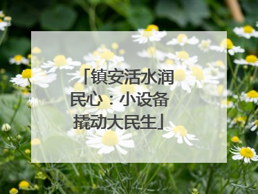 镇安活水润民心：小设备撬动大民生