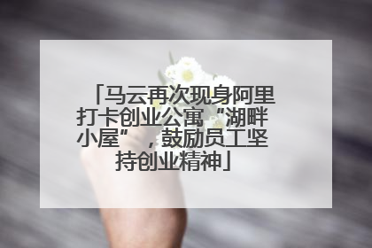 马云再次现身阿里打卡创业公寓“湖畔小屋”，鼓励员工坚持创业精神