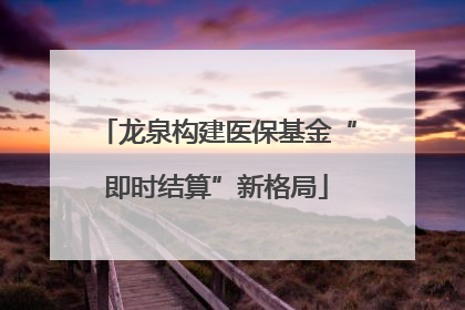 龙泉构建医保基金“即时结算”新格局
