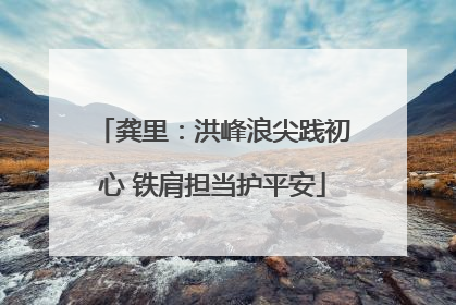 龚里：洪峰浪尖践初心 铁肩担当护平安