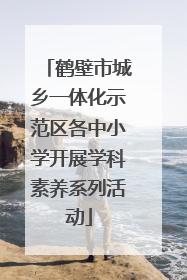 鹤壁市城乡一体化示范区各中小学开展学科素养系列活动