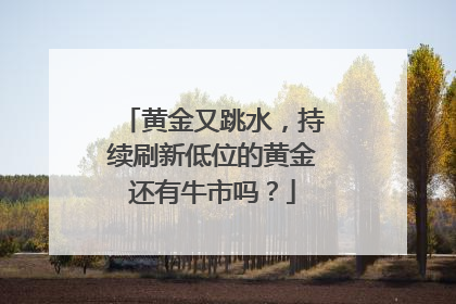 黄金又跳水，持续刷新低位的黄金还有牛市吗？