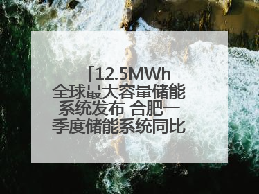 12.5MWh全球最大容量储能系统发布 合肥一季度储能系统同比增长425%