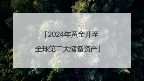 2024年黄金升至全球第二大储备资产