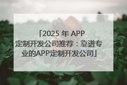 2025 年 APP 定制开发公司推荐：靠谱专业的APP定制开发公司