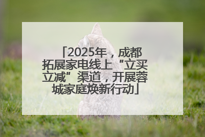 2025年，成都拓展家电线上“立买立减”渠道，开展蓉城家庭焕新行动