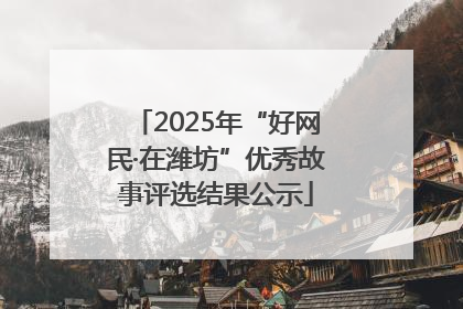 2025年“好网民·在潍坊”优秀故事评选结果公示