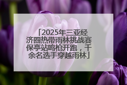 2025年三亚经济圈热带雨林挑战赛保亭站鸣枪开跑，千余名选手穿越雨林