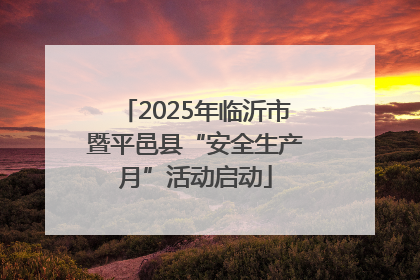 2025年临沂市暨平邑县“安全生产月”活动启动