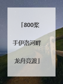 800桨手伊洛河畔龙舟竞渡