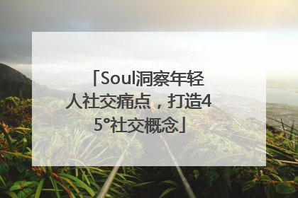 Soul洞察年轻人社交痛点，打造45°社交概念